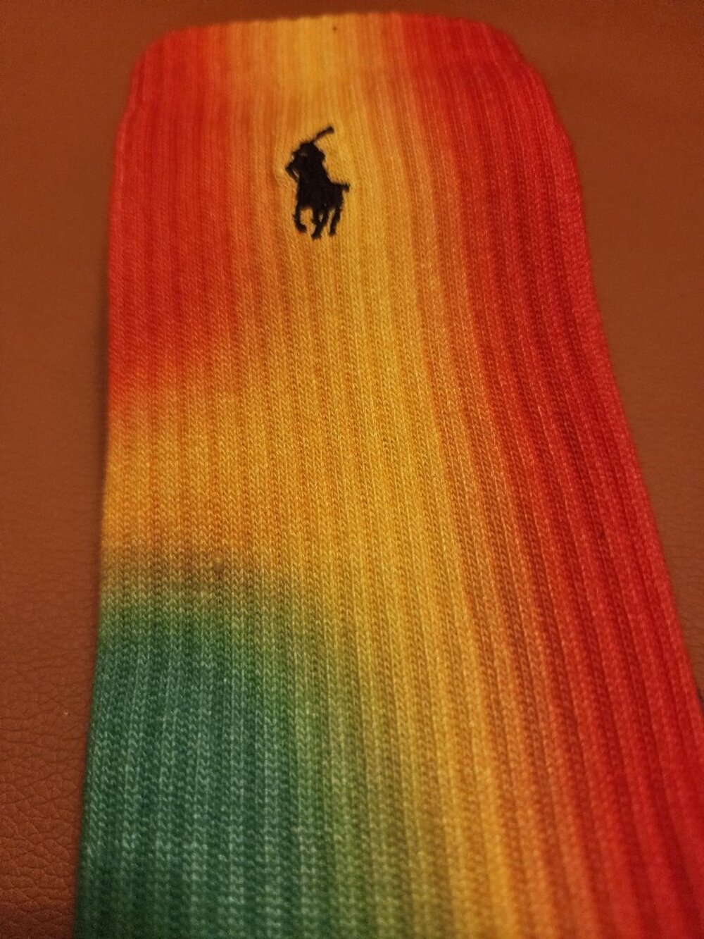 POLO RALPH LAUREN MEN'S CREW SOCKS - RAINBOW PATTERN
